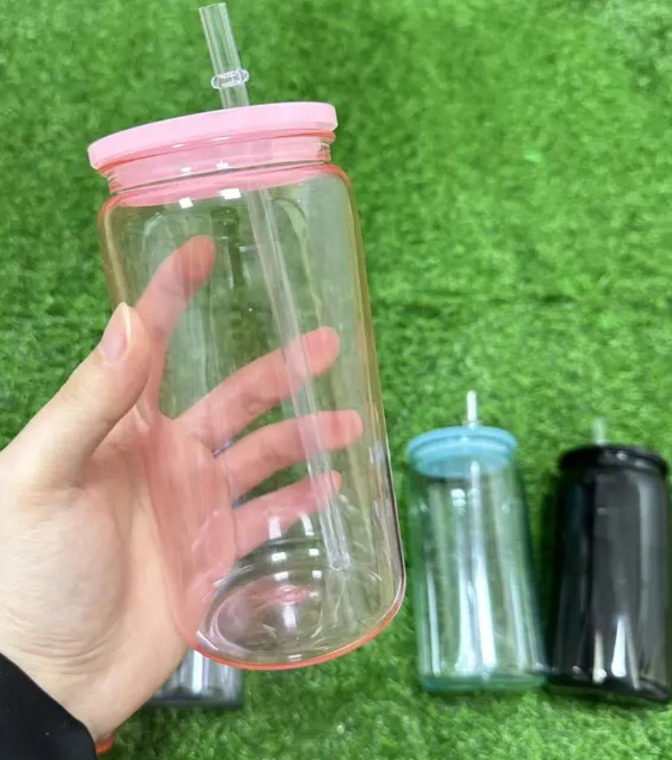 Acrilic  16oz cup with lid and straw